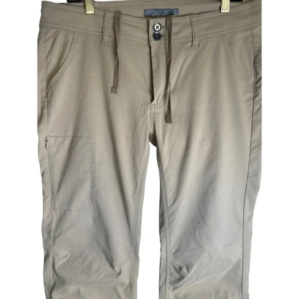 prAna Pants Size 12 Tan Hiking Halle Outdoor NWOT‎ Straight Low Rise Stretch